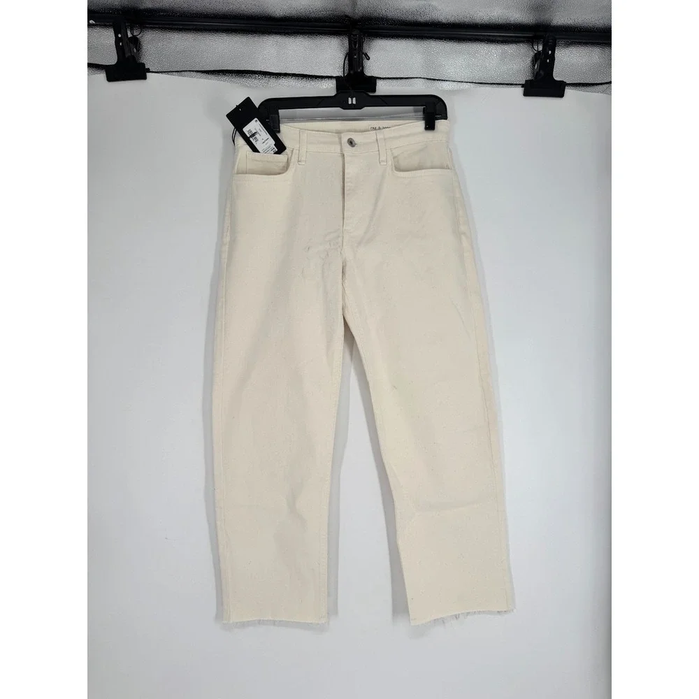 Rag & Bone Dylan Baggy Jeans Womens Size 27 Cream Straight Leg Wide Leg Relaxed